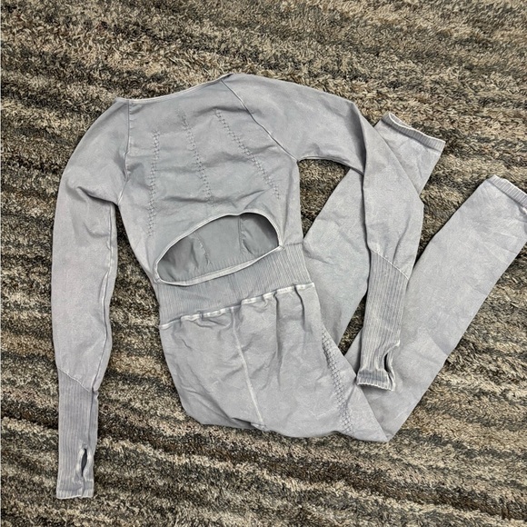 Free People Good Karma Grey Longsleeve Jumpsuit | Free People Sz Small Bodysuit- - Picture 8 of 11